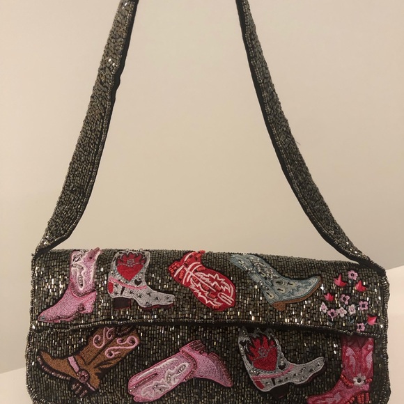 Chic Embellished Shoulder Bag with Boot Designs - Picture 11 of 16